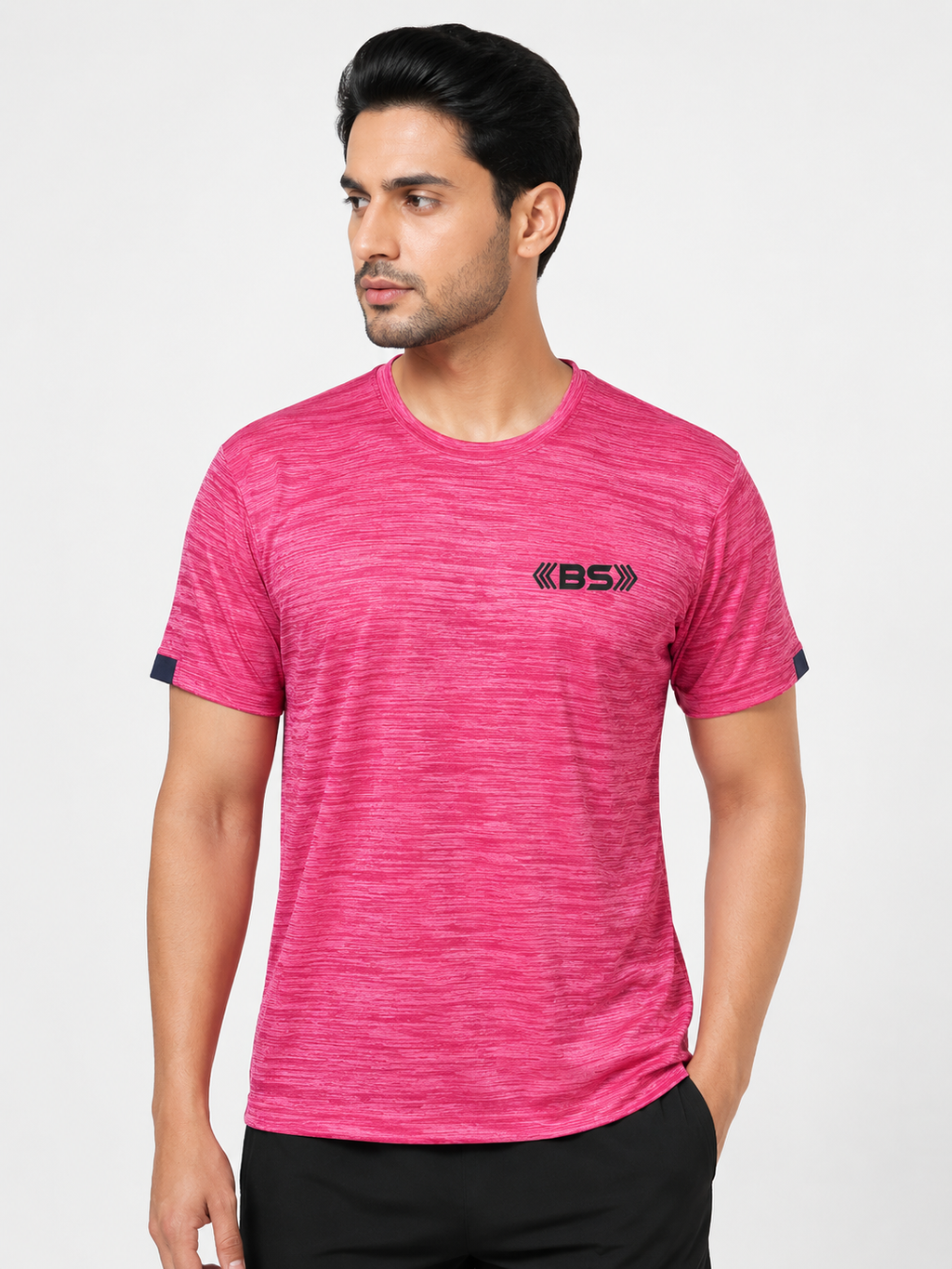 Heather Pink Melange Performance T-Shirt