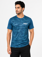 Men's Blue Camo Performance Sports T-Shirt