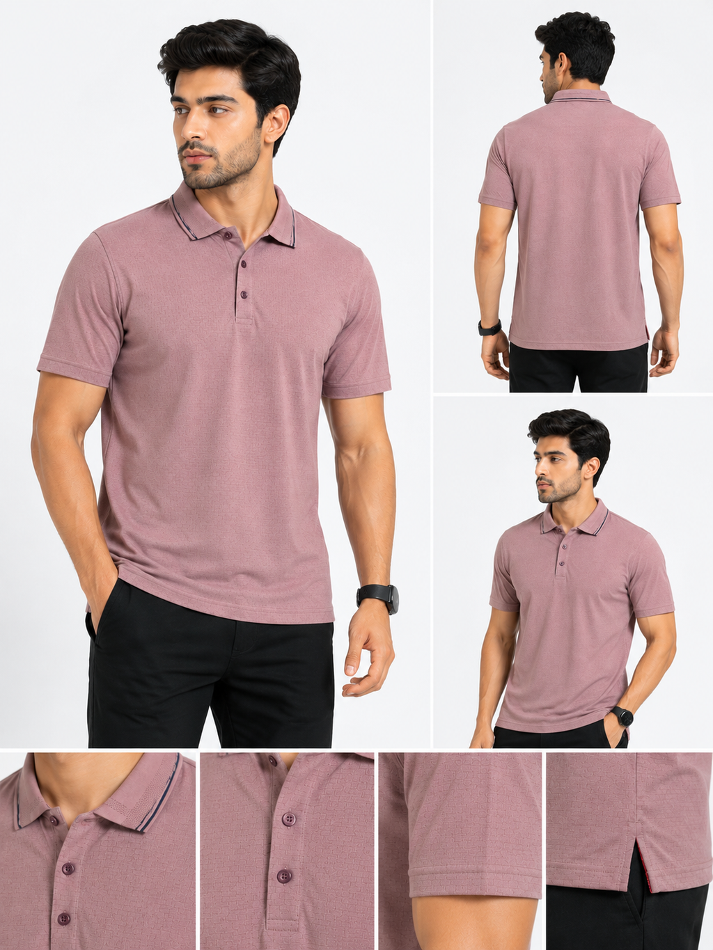 Premium Textured Polo T-Shirt