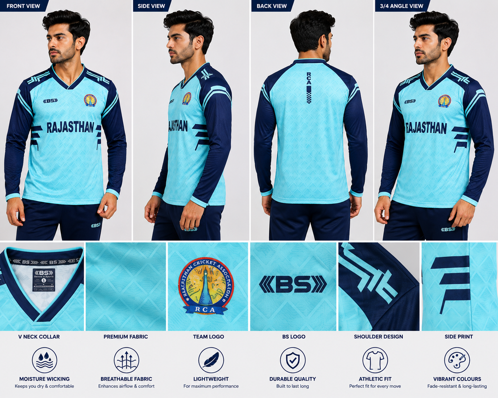 Rajasthan Full Sleeve Cricket Jersey