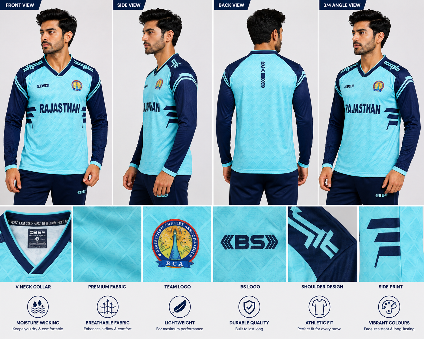 Rajasthan Full Sleeve Cricket Jersey