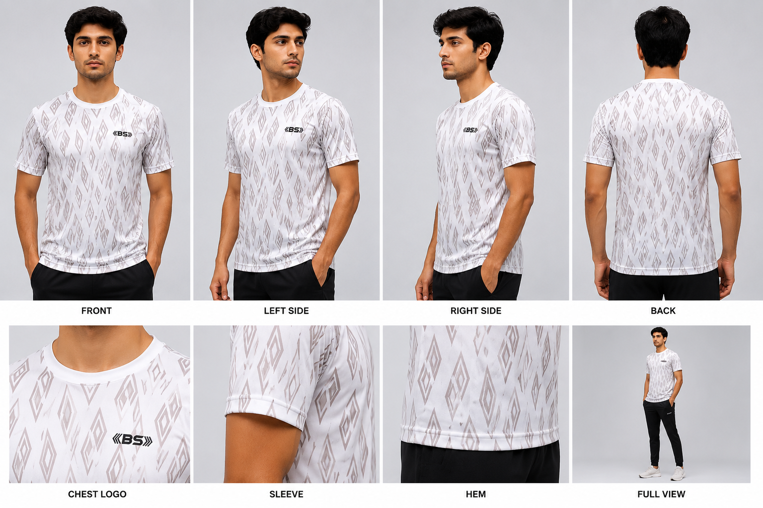 BS Sports Geometric Performance T-Shirt