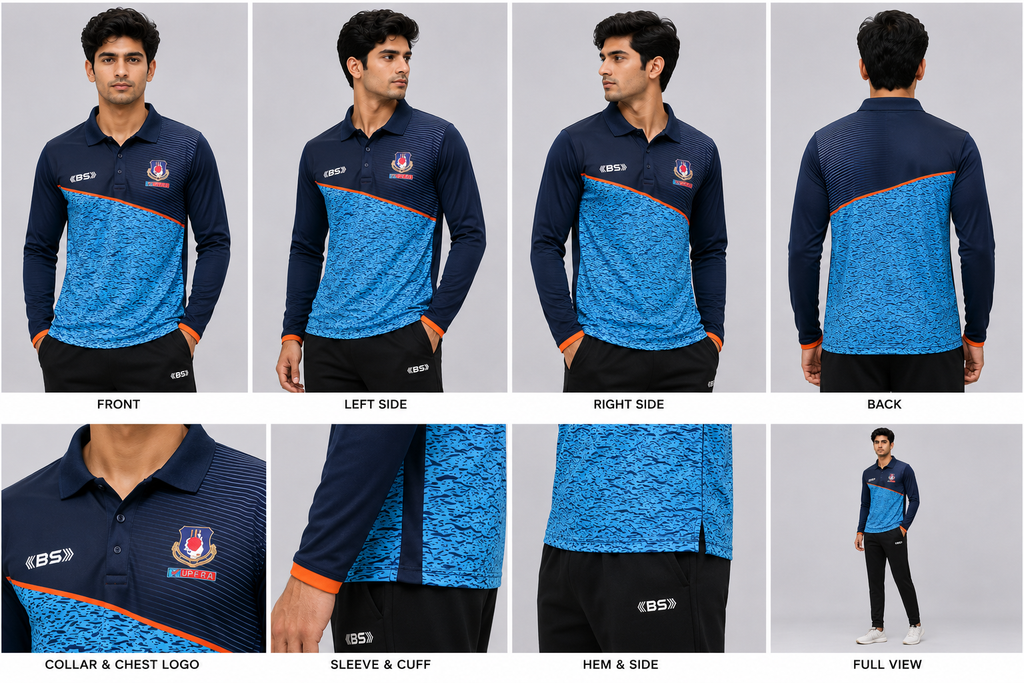 BS Sports Premium Full Sleeve Performance Polo T-Shirt