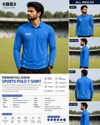 BS Sports Premium Full Sleeve Sports Polo T-Shirt