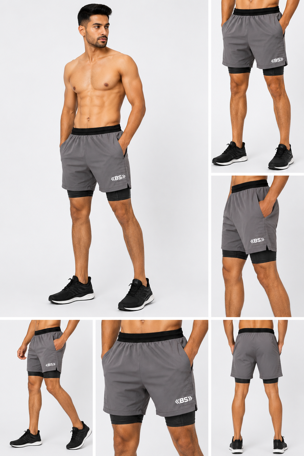 BS Sports Premium 2-in-1 Running Shorts
