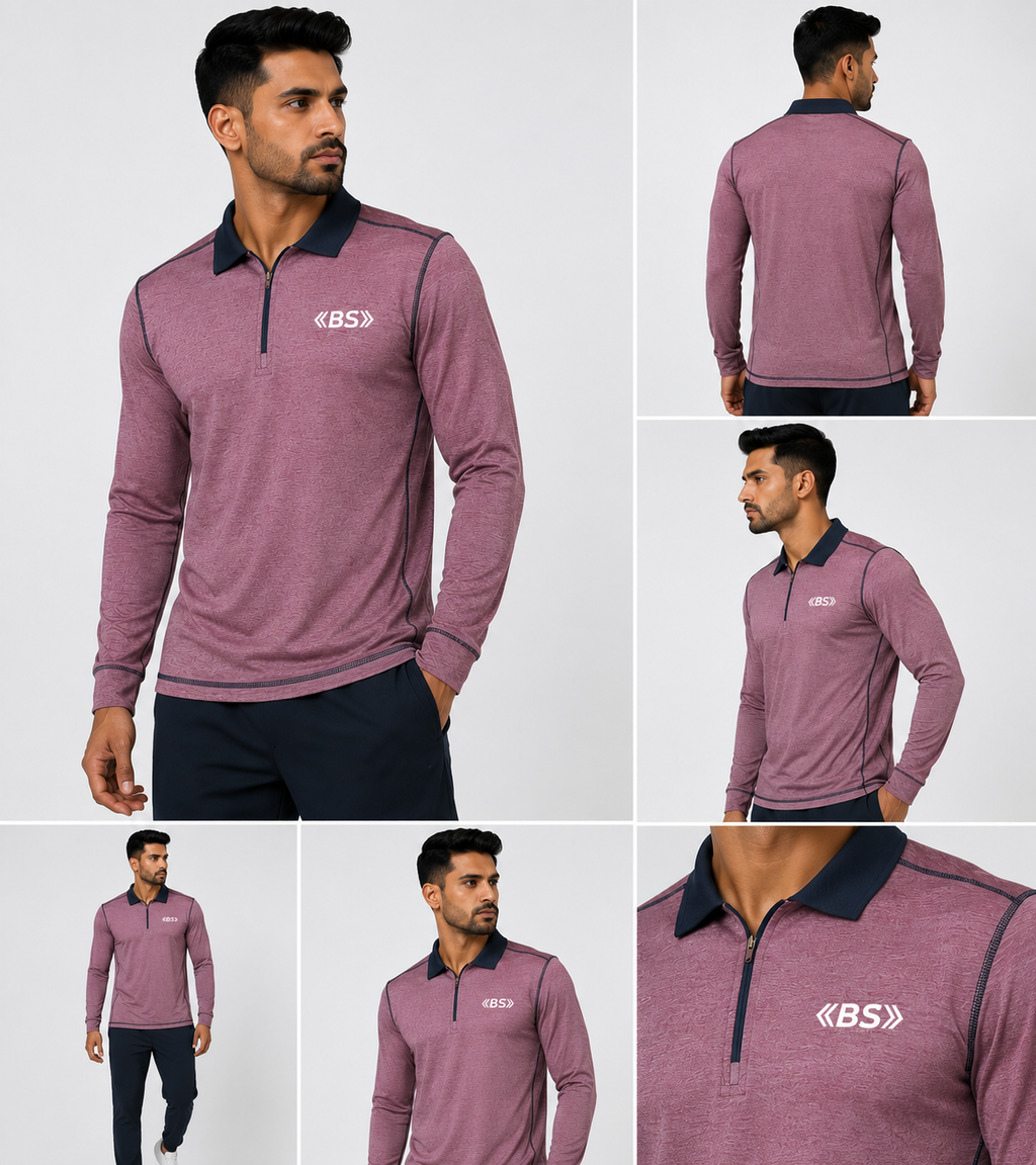 BS Sports Premium Full Sleeve Sports Polo T-Shirt