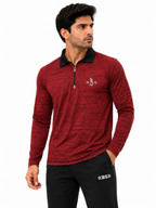 BS Sports Premium Quarter-Zip Full Sleeve Performance T-Shirt