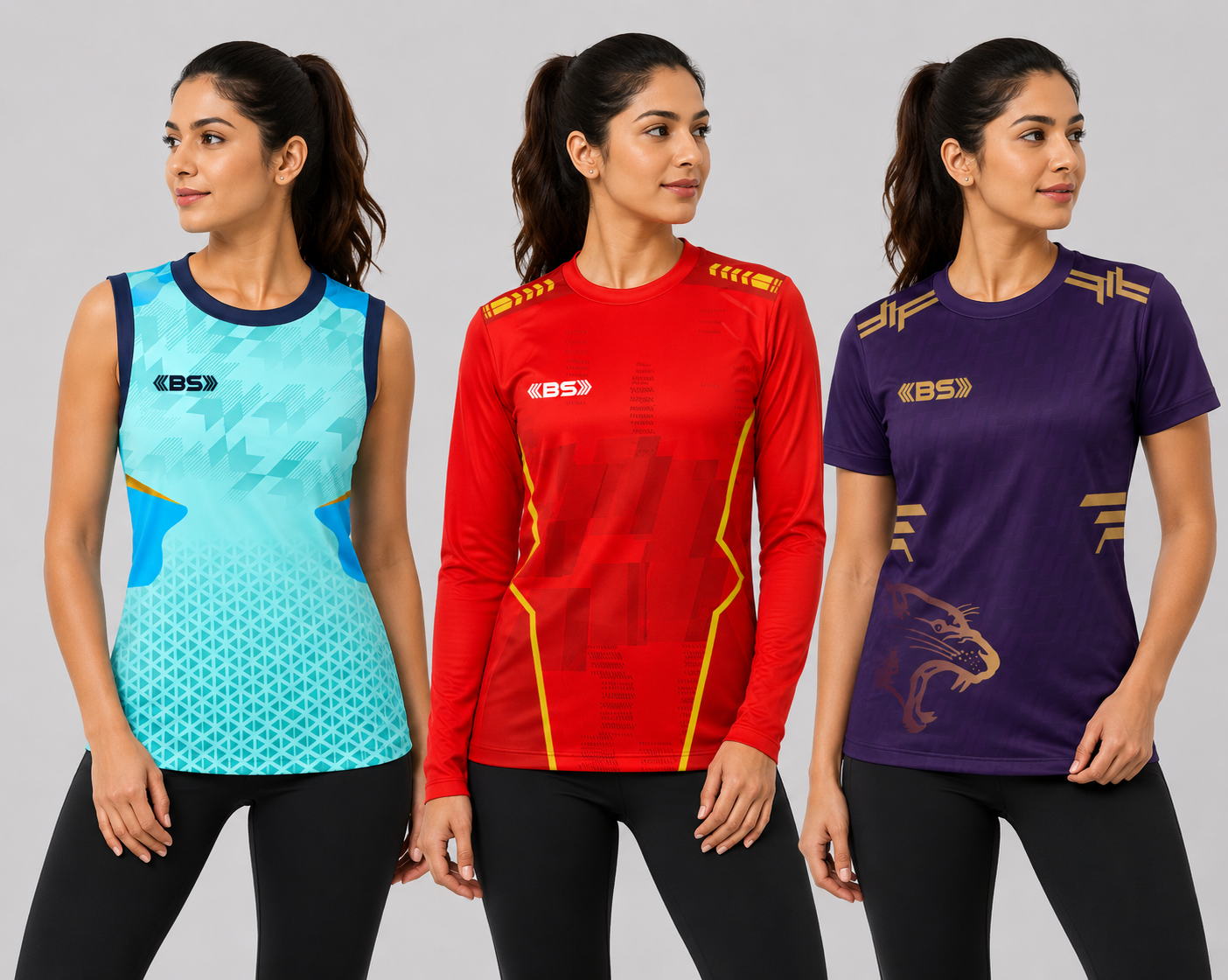 BS Sports Training Combo Pack – Half Sleeve + Full Sleeve + Sleeveless T-Shirt