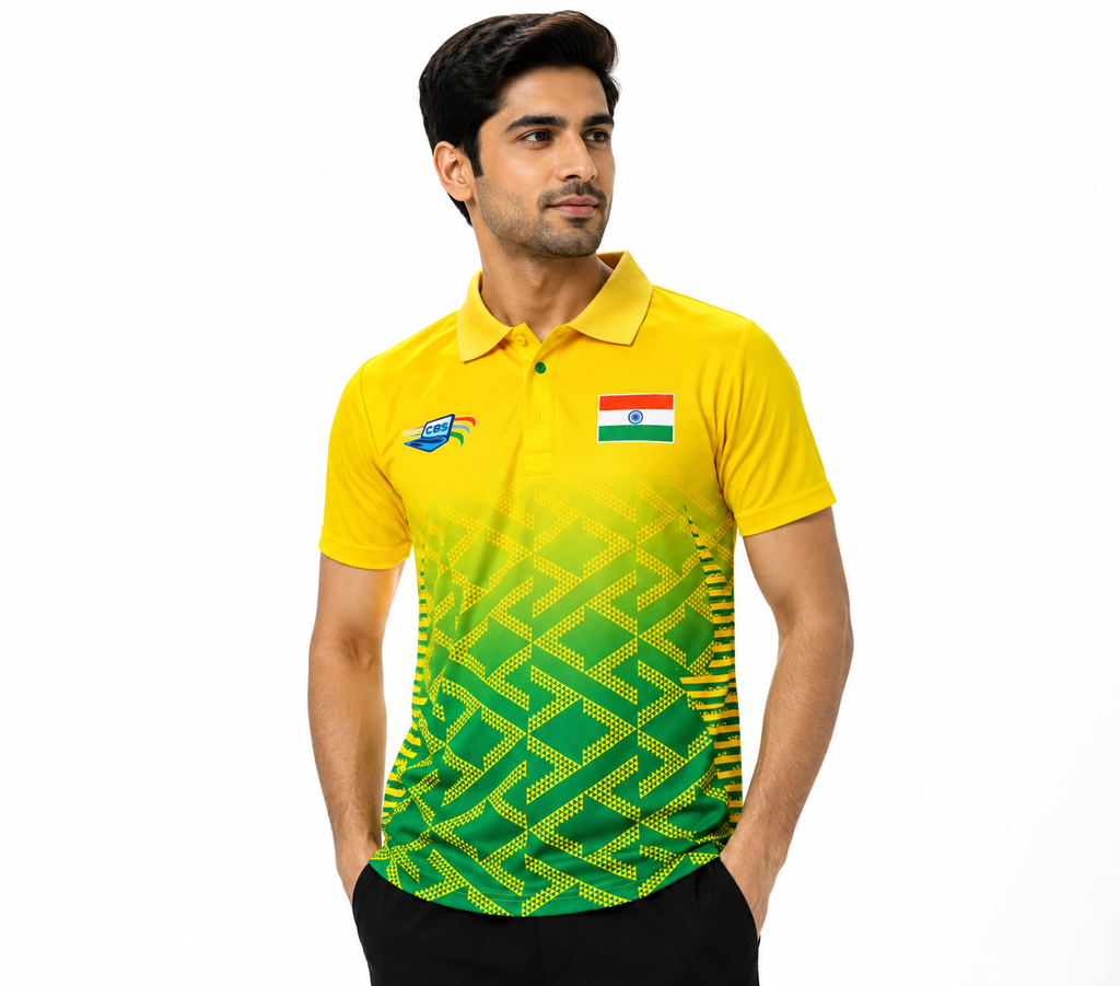 Yellow Performance Sports Polo T-Shirt