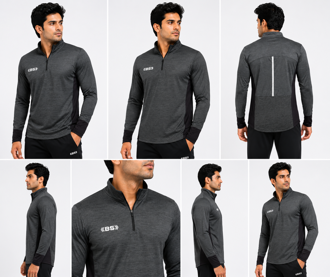 BS Sports Premium Quarter-Zip Performance T-Shirt