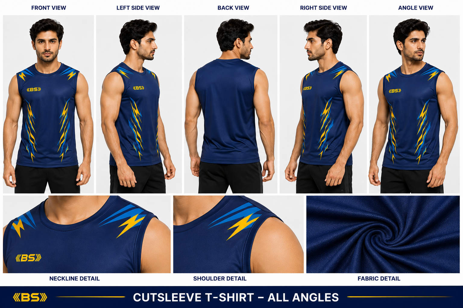 BS Sports 3-in-1 Performance Combo – Half Sleeve, Full Sleeve & Sleeveless