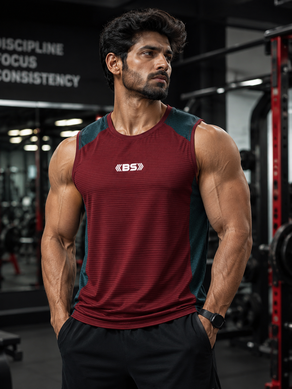 BS Sports Men's Sleeveless Training Tank