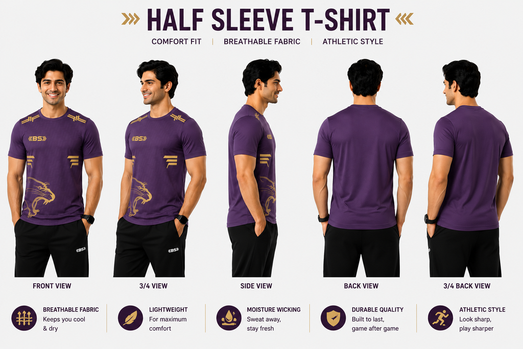 BS Sports 3-in-1 Performance Combo – Half Sleeve, Full Sleeve & Sleeveless