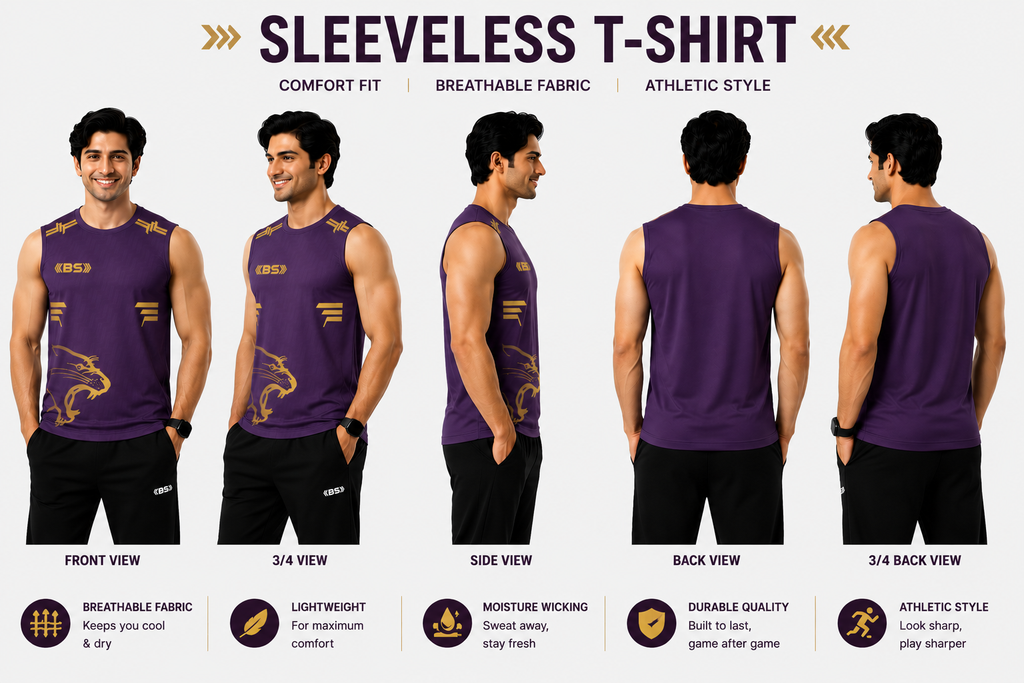 BS Sports 3-in-1 Performance Combo – Half Sleeve, Full Sleeve & Sleeveless