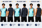 BS Sports 3-in-1 Performance Combo – Half Sleeve, Full Sleeve & Sleeveless