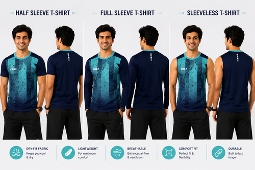 BS Sports 3-in-1 Performance Combo – Half Sleeve, Full Sleeve & Sleeveless