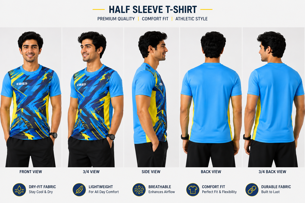 BS Sports 3-in-1 Performance Combo – Half Sleeve, Full Sleeve & Sleeveless