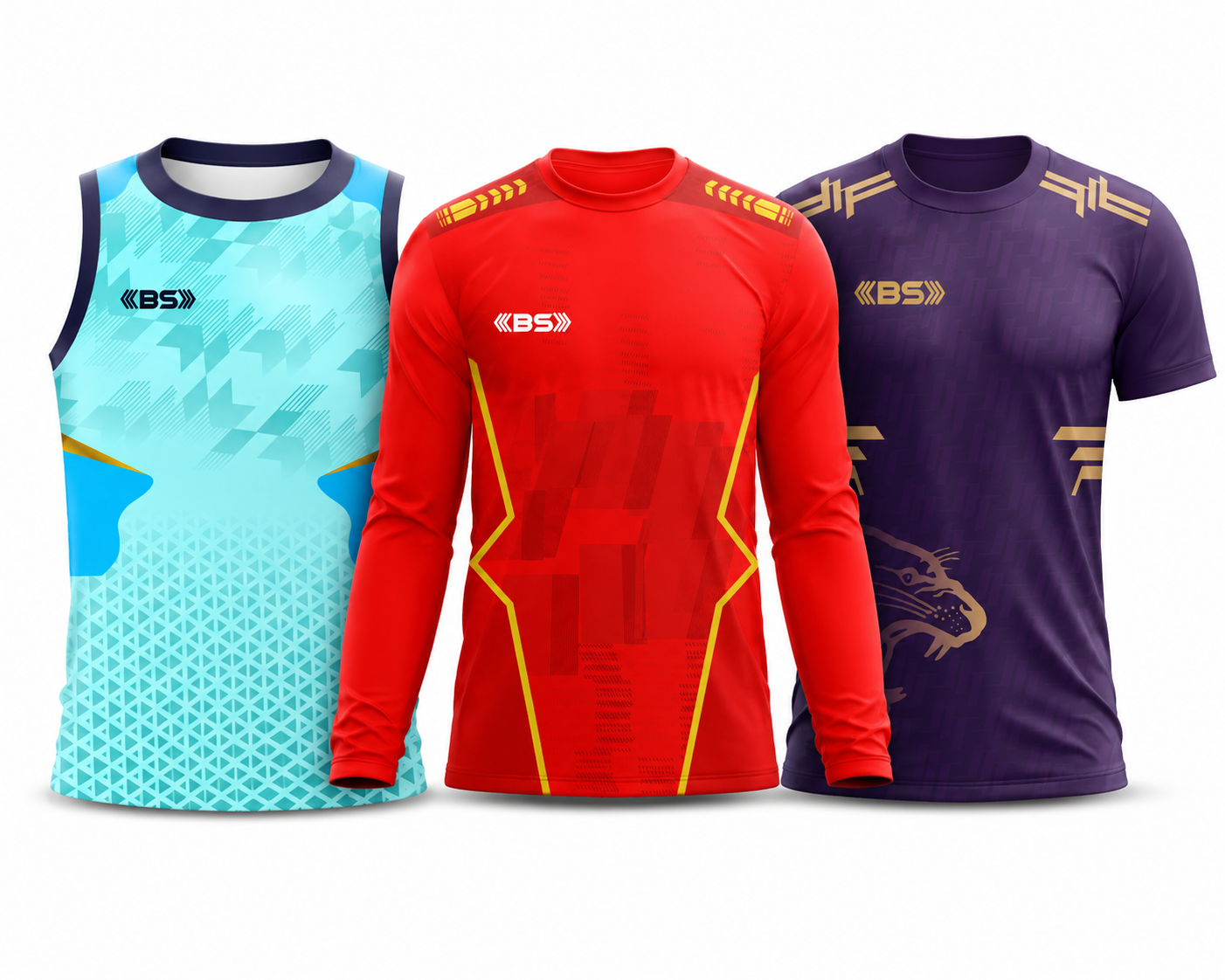 BS Sports Training Combo Pack – Half Sleeve + Full Sleeve + Sleeveless T-Shirt
