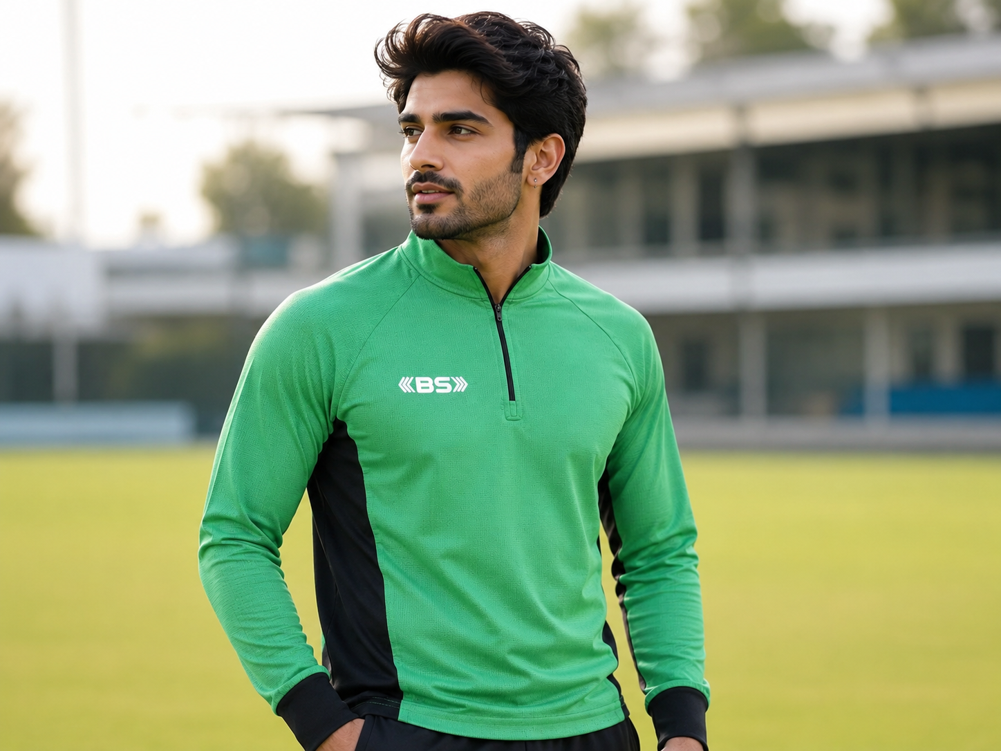 BS Sports Performance Quarter-Zip Full Sleeve Training T-Shirt