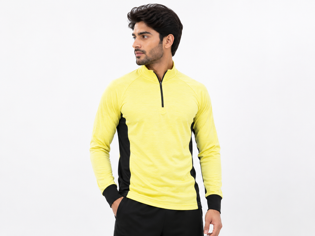 BS Sports Performance Quarter-Zip Full Sleeve T-Shirt