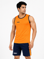 BS Sports Orange Sleeveless Training T-Shirt