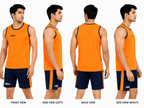 BS Sports Orange Sleeveless Training T-Shirt