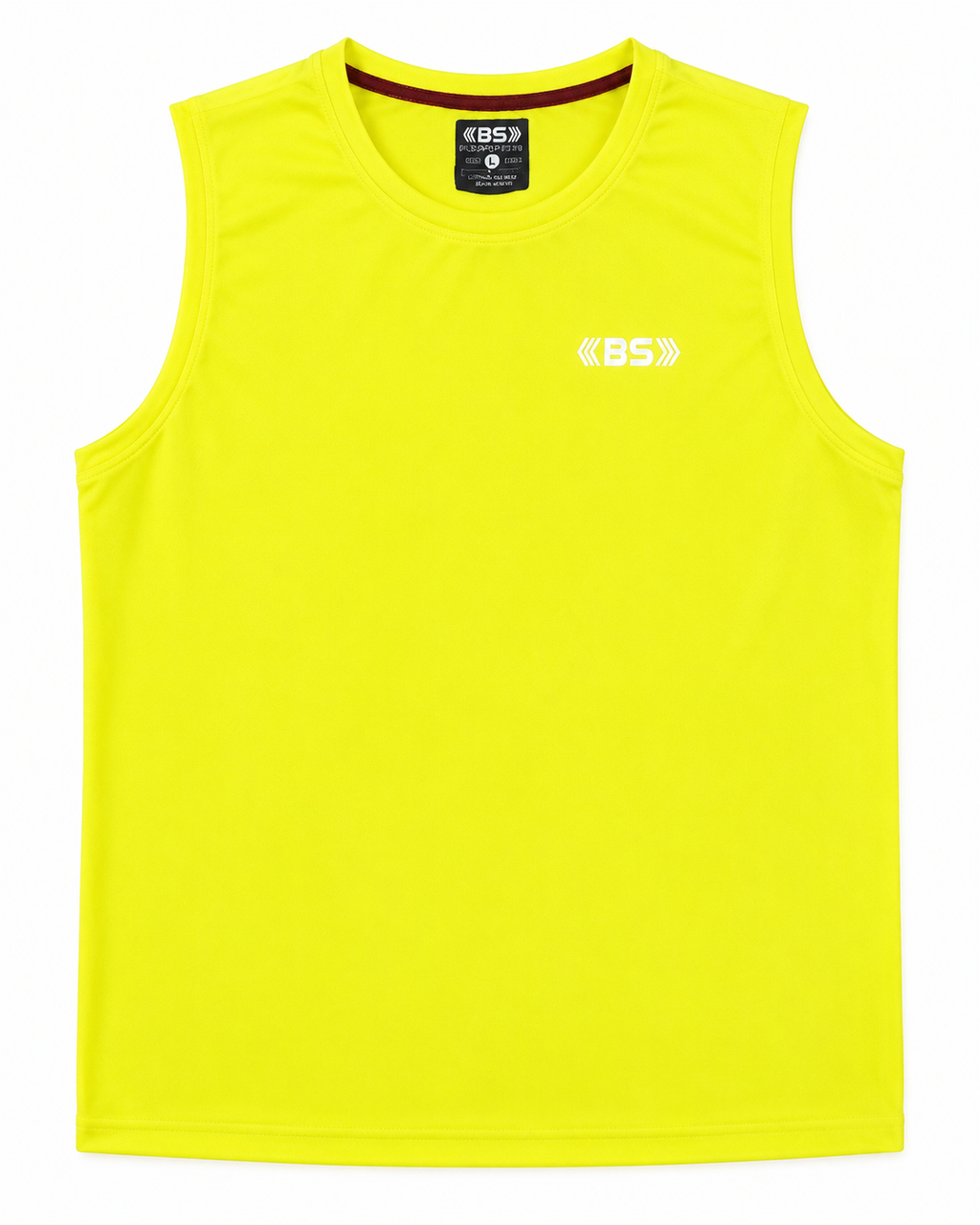 BS Sports Neon Yellow Sleeveless Training Vest