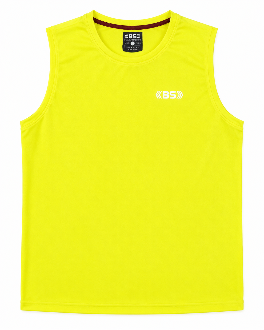 BS Sports Neon Yellow Sleeveless Training Vest