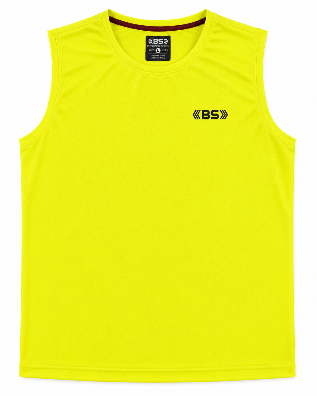 BS Sports Neon Yellow Sleeveless Training Vest
