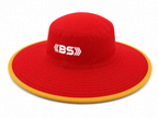 BS Sports Cricket Wide Brim Hat – Red & Gold Edition