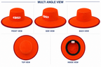BS Sports Premium Wide Brim Cricket Hat – Orange & Maroon