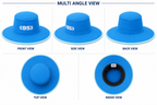 BS Sports Sky Blue Wide Brim Cricket Umpire Hat