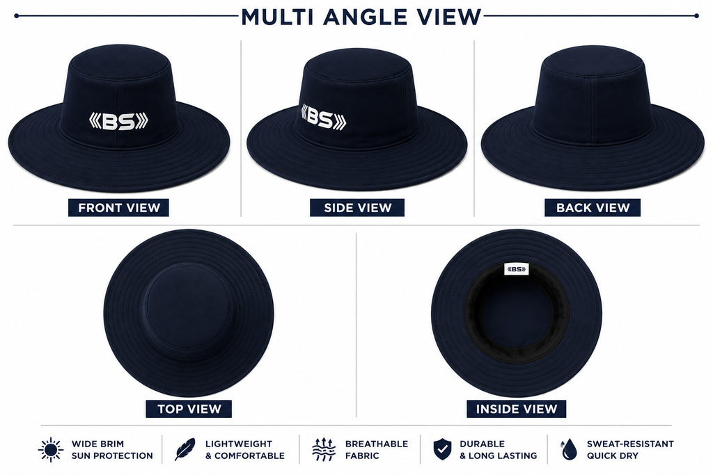 BS Sports Premium Navy Cricket Hat