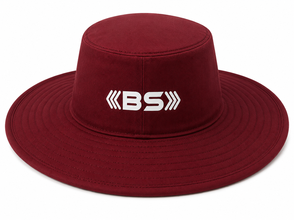 BS Sports Maroon Cricket Sun Hat