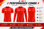 BS Sports 3-in-1 Performance Combo – Half Sleeve, Full Sleeve & Sleeveless