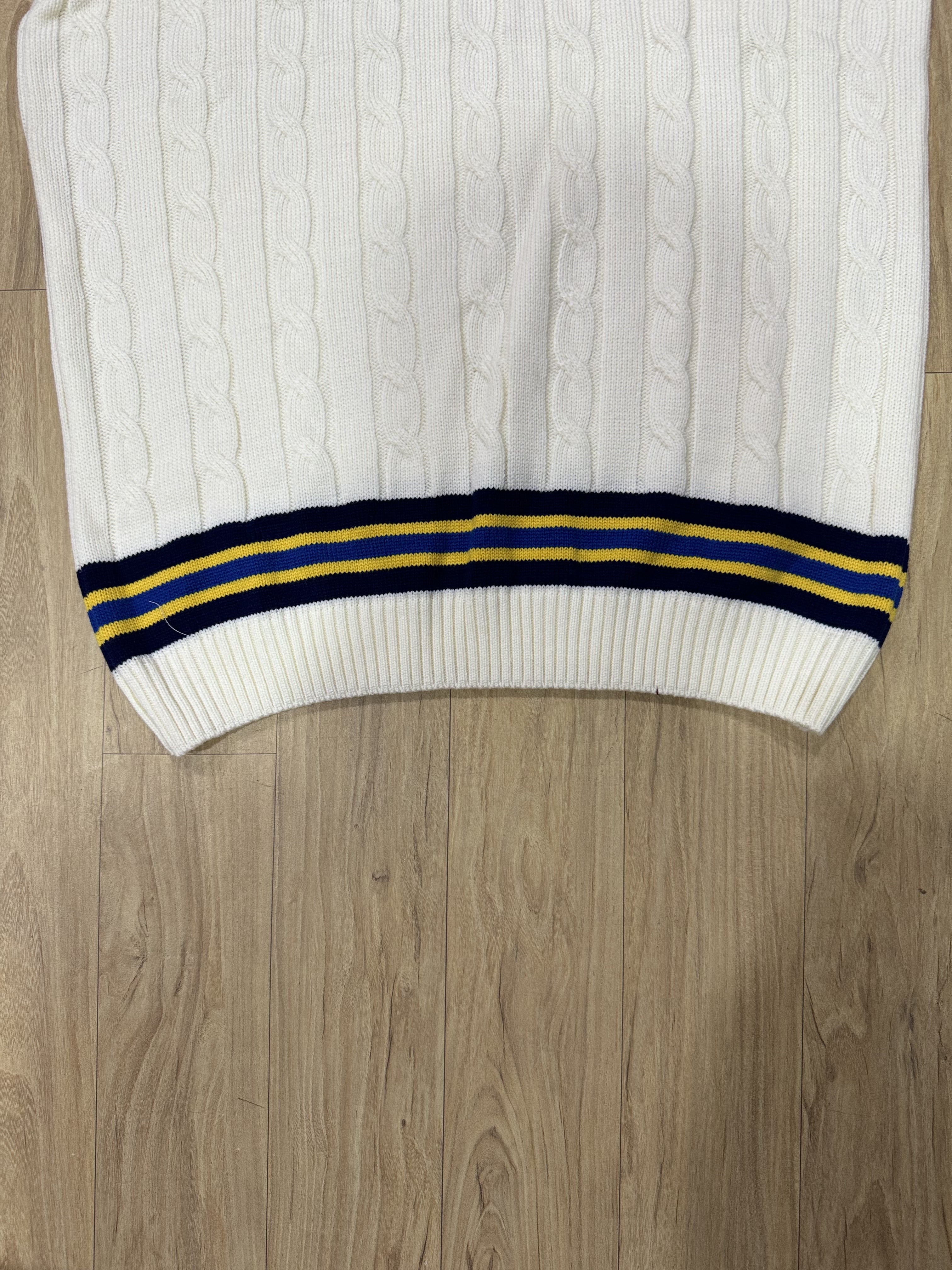 BS Sports Cricket White Sweater Elite-X
