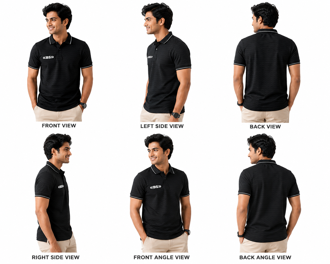 BS Sports Premium Textured Polo T-Shirt
