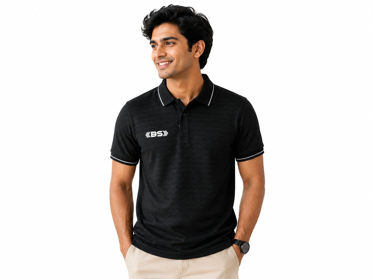 BS Sports Premium Textured Polo T-Shirt
