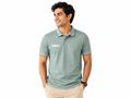 BS Sports Premium Sage Green Textured Polo T-Shirt