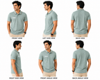 BS Sports Premium Sage Green Textured Polo T-Shirt