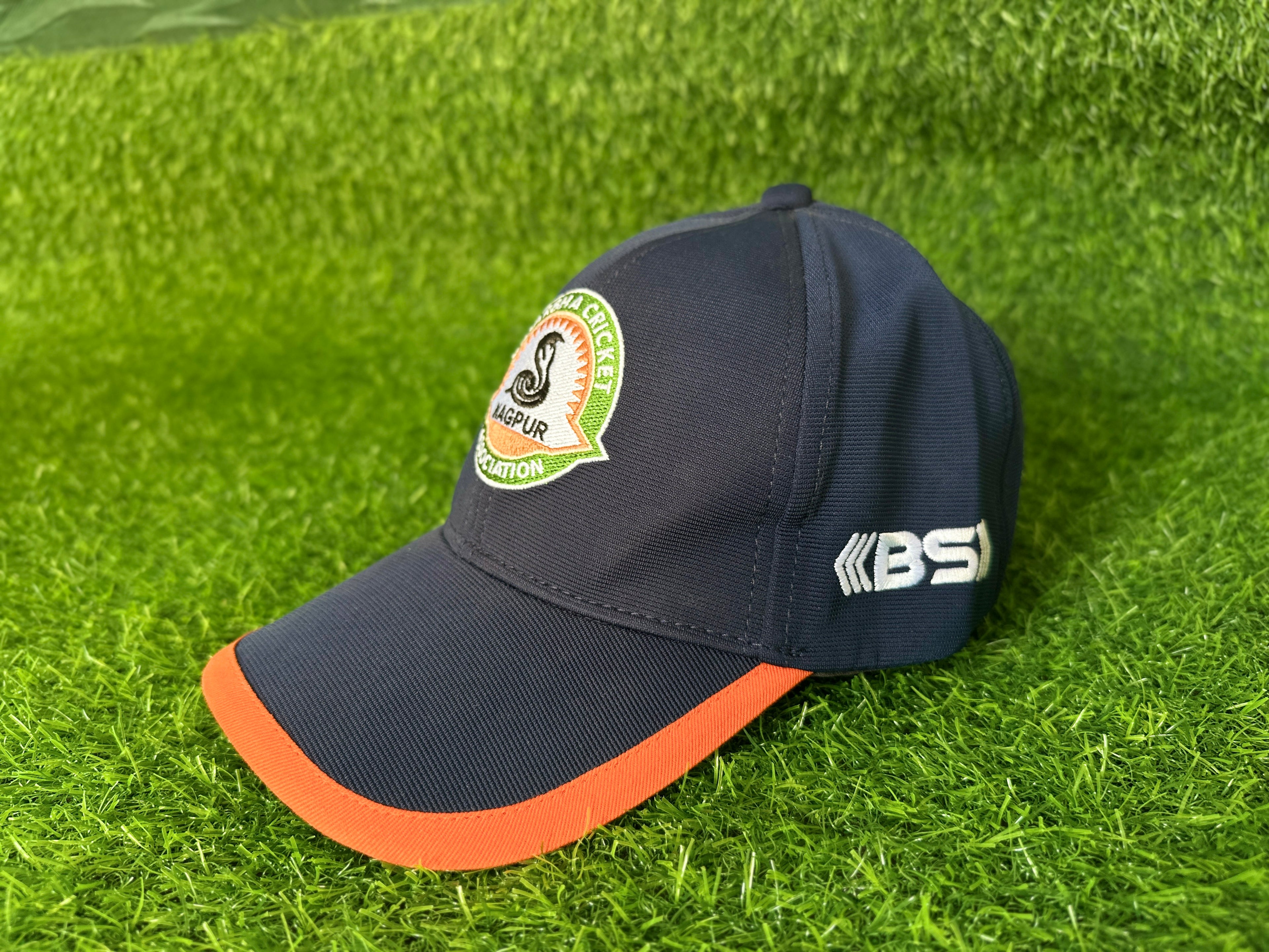 BS Sports FireEdge Cricket Cap | Premium Adjustable Sports Cap (Nagpur)