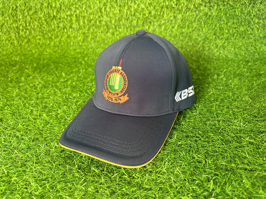 BS Sports GoldEdge Cricket Cap | Premium Adjustable Sports Cap (Manipur)