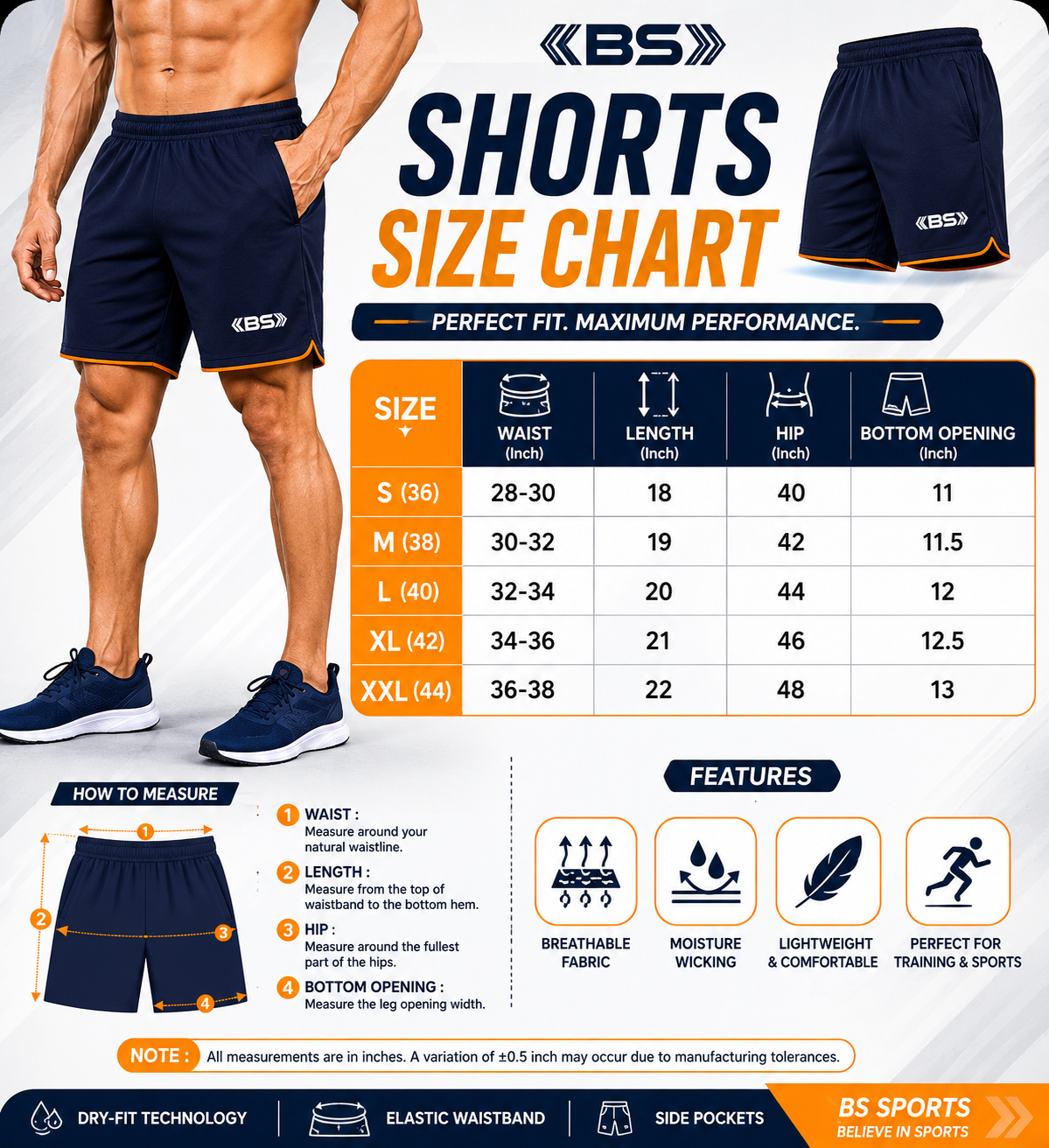 BS Sports Premium Training Shorts